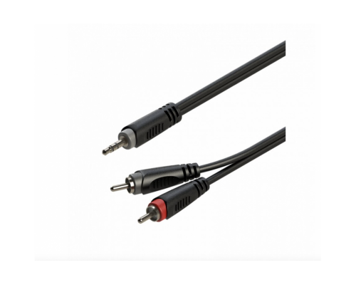  Міжблочний кабель 2 x RCA - mini Jack 3.5 мм стерео 3 метра