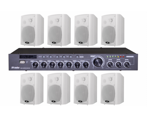 Комплект звуку DV audio DMA2408532W для приміщення до 240м.кв.