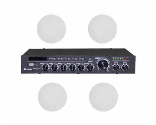 Комплект звуку DV audio DMA1204CMG6W для приміщення до 120м.кв.
