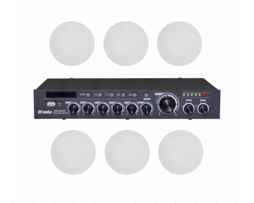 Комплект звуку DV audio DMA1206CMG5W для приміщення до 180м.кв.