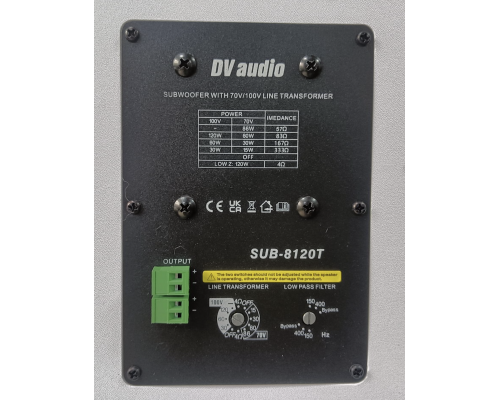 Корпусний сабвуфер DV audio SUB-8120TW