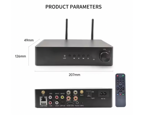 Музичний стример DV audio WMP-260 PRO мережевий Wi-Fi плеєр з підсилювачем