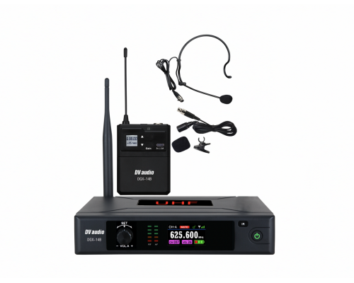 Радіосистема DV audio DGX-14B з гарніторою та петличкою чорного кольору