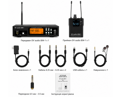 Радіосистема персонального моніторингу DV audio IEM-1 Stereo