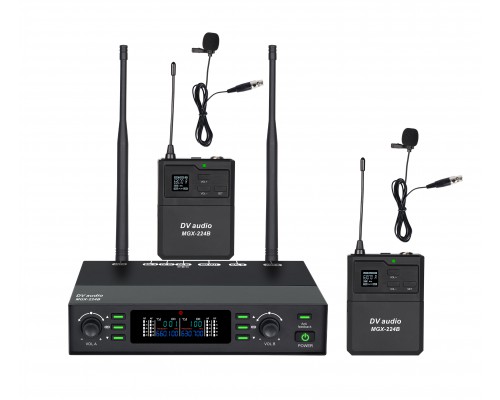 Радіосистема DV audio MGX-224B з петличними мікрофонами